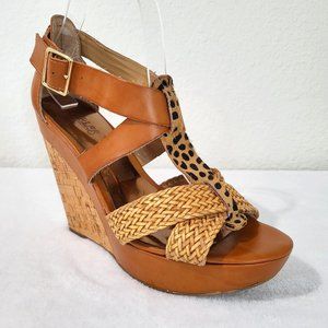 Carlos by Carlos Santana CARLEY Platform Wedge Sandal SZ 9